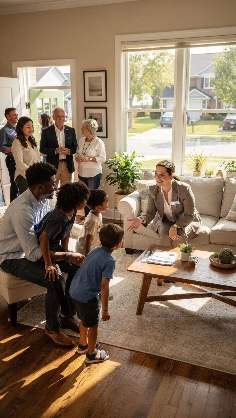 Przewodnik z informacjami o lokalnych atrakcjach i udogodnieniach dostępnych w pobliżu domów.