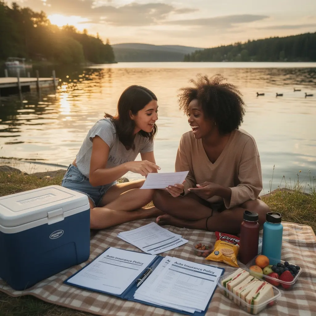 Mężczyzna w poszukiwaniu informacji o lukach w ubezpieczeniu na laptopie.