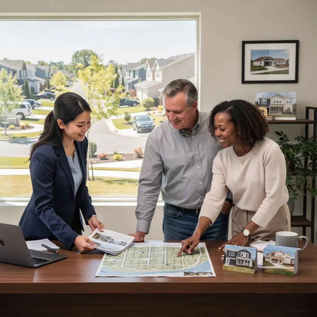 Zespół ekspertów omawiających opcje wynajmu i zakupu domów w spokojnej okolicy.